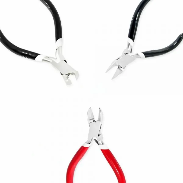 SET OF 3 PCS DIAGONAL FLUSH WITH END AND SLIMLINE CUTTER JEWELRY MAKING TOOLS