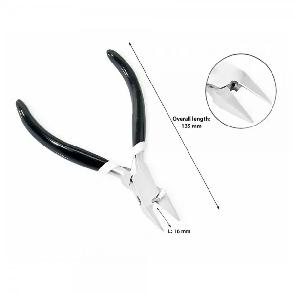 SET OF 4 DIAGONAL FLUSH CUTTER END CUTTER SLIMLINE CUTTER AND LONG CHAIN NOSE PLIERS JEWELLERY MAKING TOOLS
