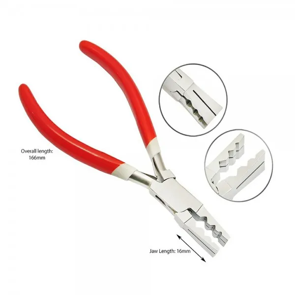 SET OF 5 PCS FLAT HALF ROUND - BOW CLOSING - PRONG OPENING - TUBE HOLDING NYLON JAW AND TUBE HOLDING CUTTING PLIERS
