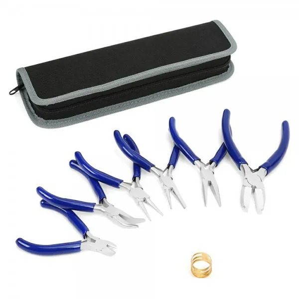  7-PIECE JEWELERS PLIERS SET JEWELRY TOOLS KIT WITH EASY CARRYING POUCH