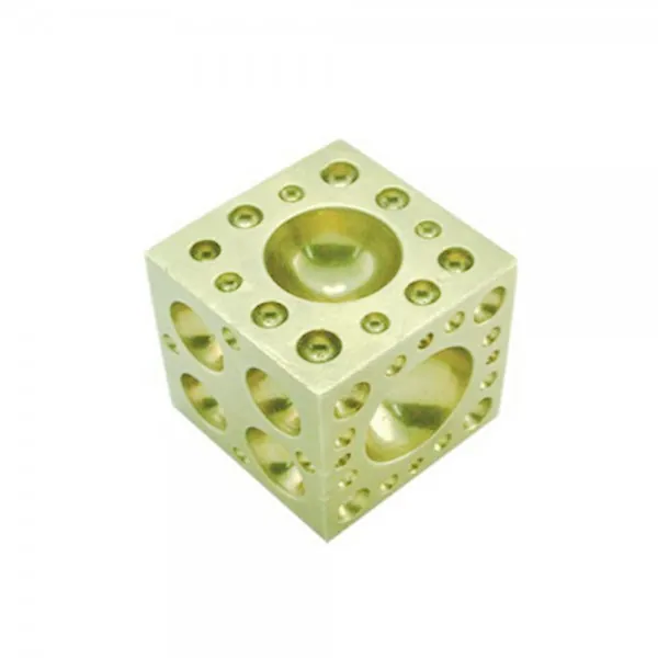 JEWELLERS DAPPING BLOCK BRASS CUBE 