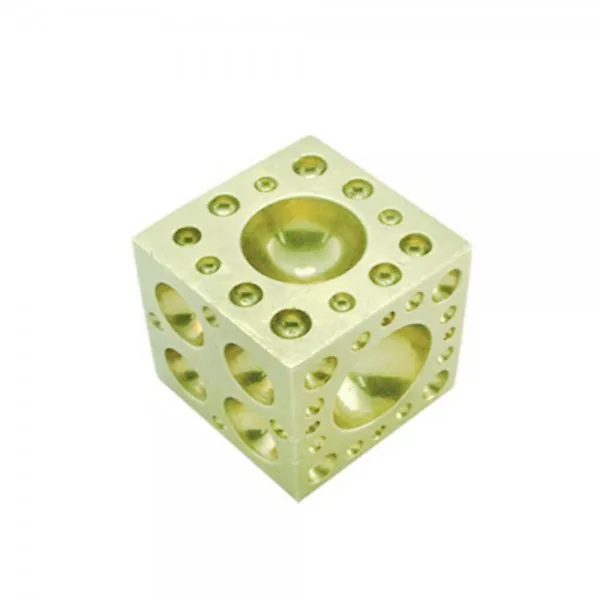 JEWELLERS DAPPING BLOCK BRASS CUBE 
