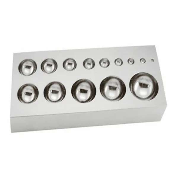 JEWELLERY FLAT DAPPING BLOCK PLATE 14 HOLES