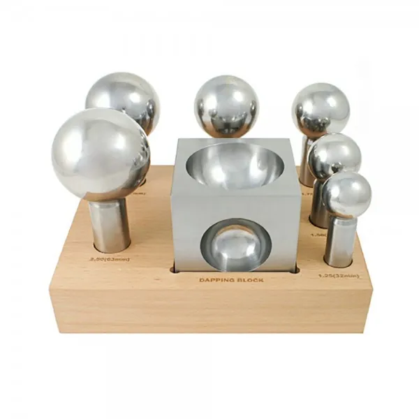 EXTRA LARGE 6-PIECE STEEL DAPPING DOMING BLOCK SET