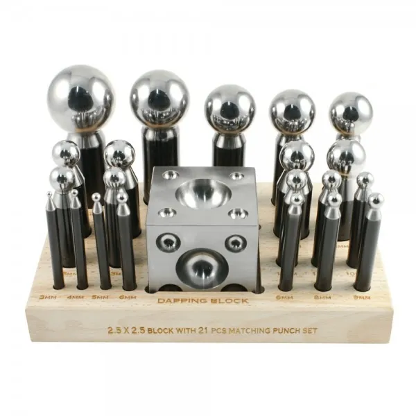 PROFESSIONAL 23 PIECE DAPPING SET - 3 TO 43 MILLIMETER PUNCHES
