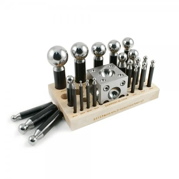 PROFESSIONAL 23 PIECE DAPPING SET - 3 TO 43 MILLIMETER PUNCHES